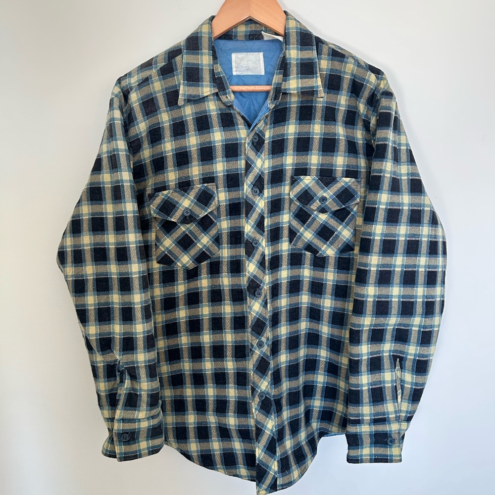 1970's Plaid Flannel Button Up Jacket